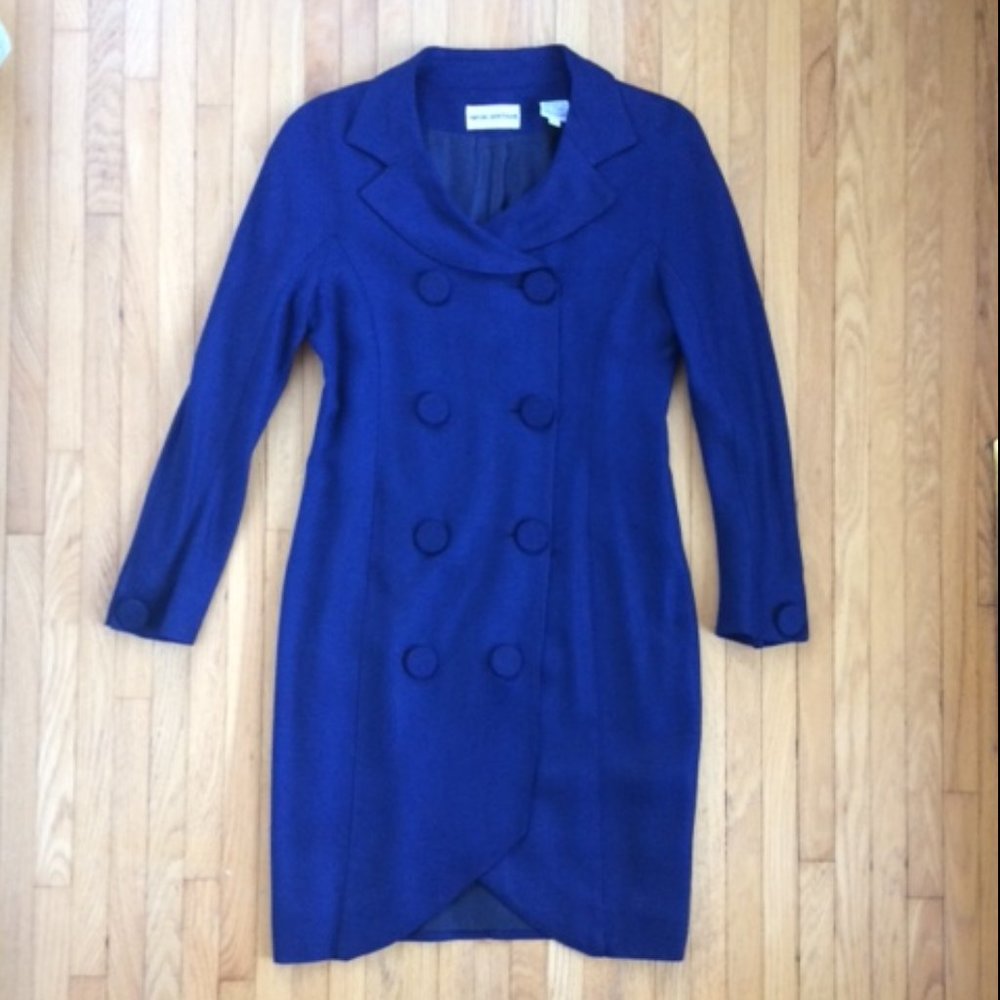 Vintage Nipon Boutique fitted navy sheath dress